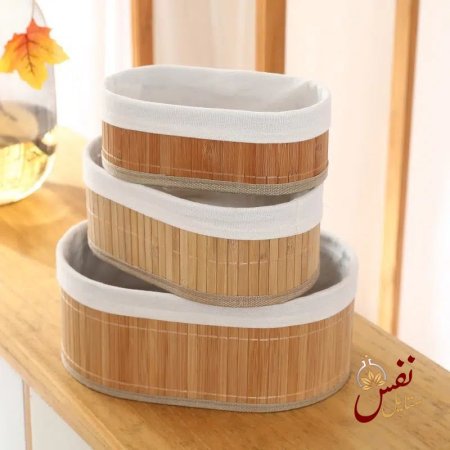 طقم صناديق خشب 3 قطع